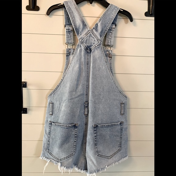 Denim Distressed Overalls - Picture 4 of 4